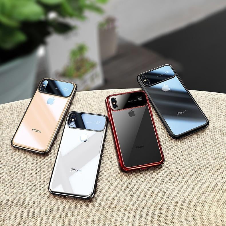 TOTU ® iPhone XS Polarized Lens Mirror Transparent Hard Case