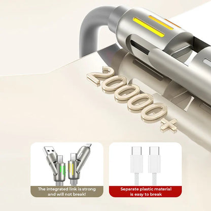 4-IN-1 RGB FAST CHARGING CABLE, Compatible with all Devices