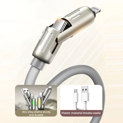 4-IN-1 RGB FAST CHARGING CABLE, Compatible with all Devices