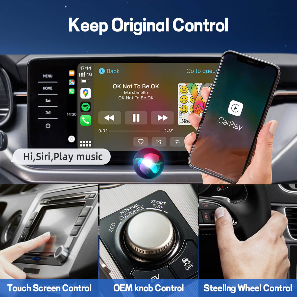 U2-AIR वायरलेस कारप्ले अडैप्टर