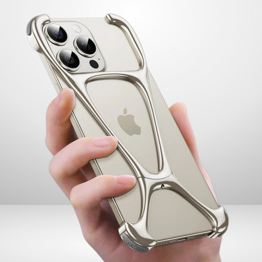 Zinc Alloy Metal Removable X Type Rimless Case for iPhone