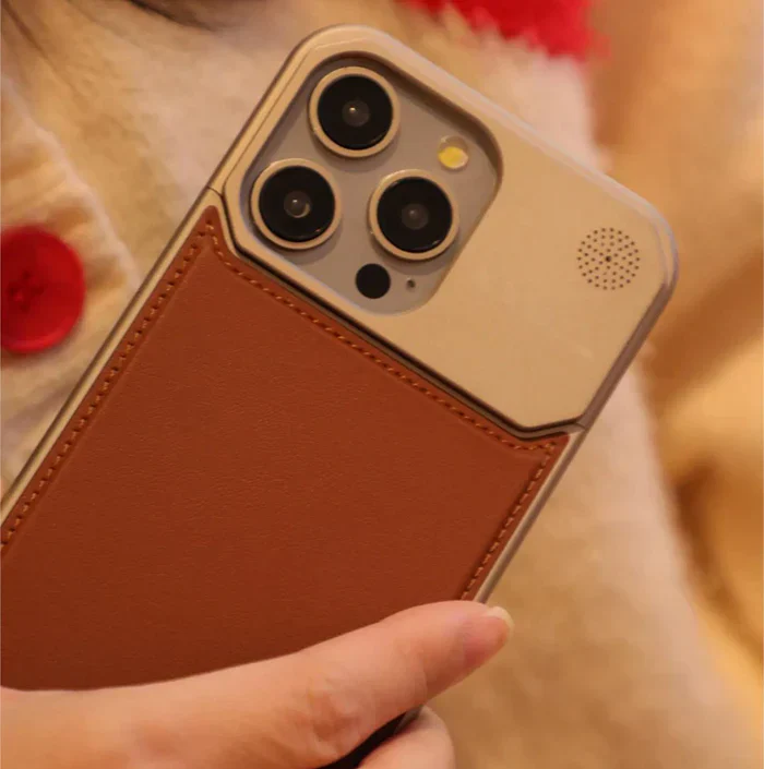 Magsafe Vegan Leather Phone Case With Titanium Frame