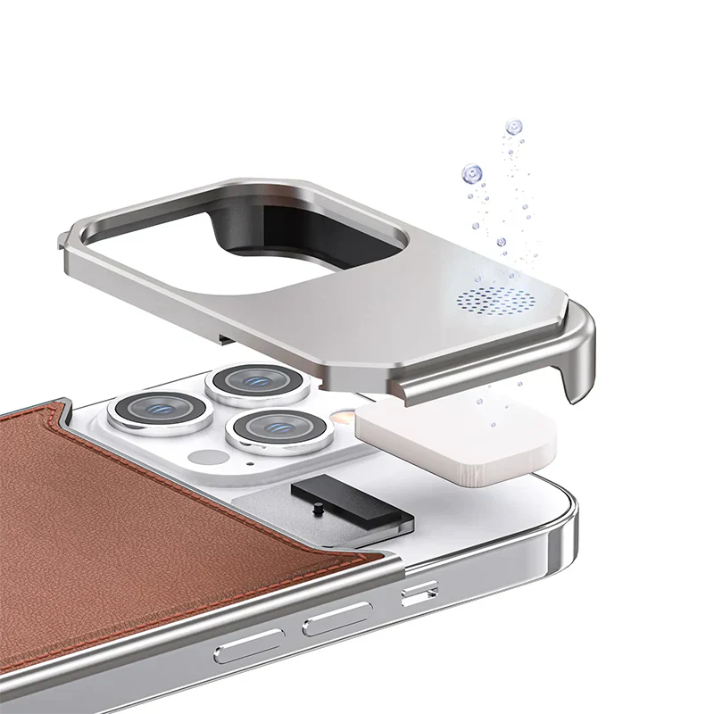 Magsafe Vegan Leather Phone Case With Titanium Frame