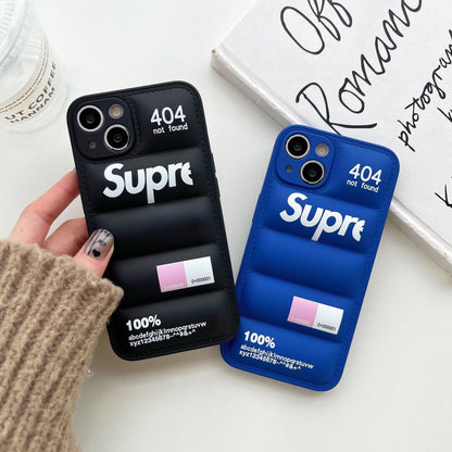 Sup Blue Down Jacket iPhone Puffer Case