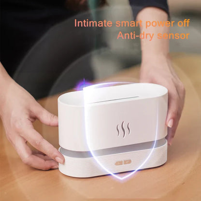 Flame Air Aroma Diffuser Humidifier, 7 Flame Color Noiseless Essential Oil Diffuser for Home,Office,Yoga