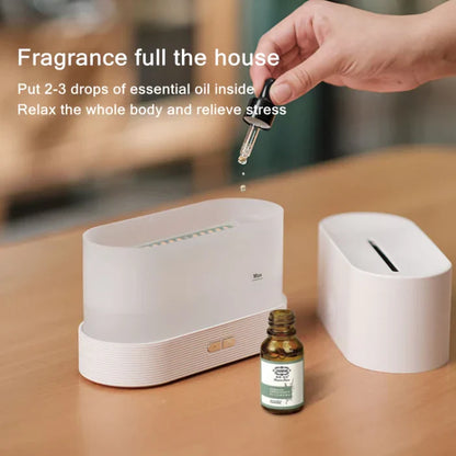Flame Air Aroma Diffuser Humidifier, 7 Flame Color Noiseless Essential Oil Diffuser for Home,Office,Yoga