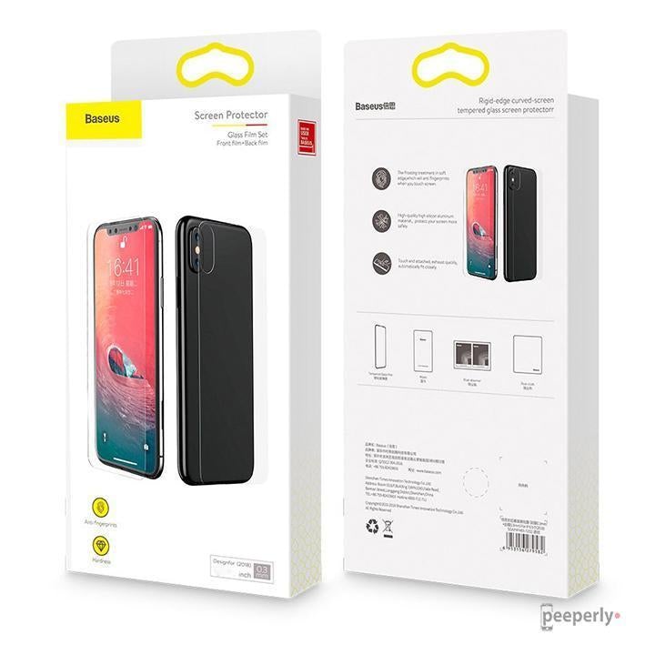 Baseus ® iPhone XS Max Tempered Glass (Front +Back Glass)