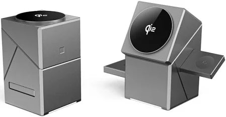 3 in 1 Auto Rotation Wireless Charging Station, Mag-Safe Wireless Charging Stand, Qi2 15W